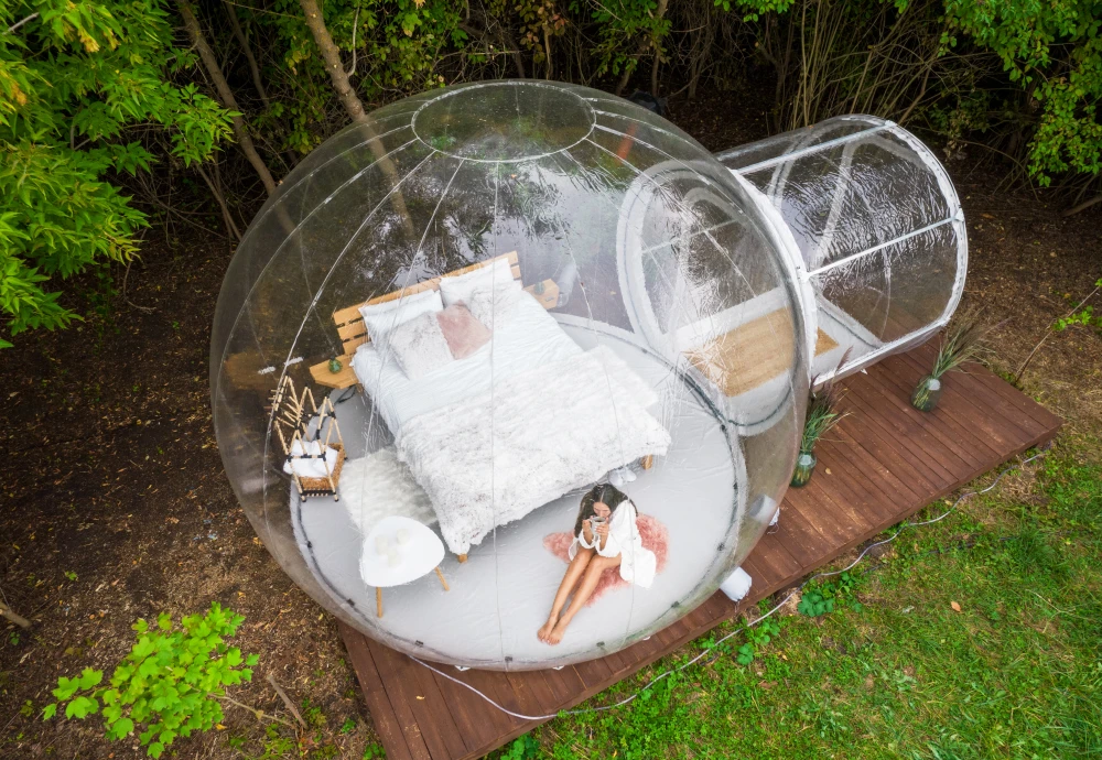 luxurious outdoor single tunnel inflatable bubble tent